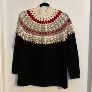 J Jill Nordic Fair Isle Sweater.  Sz Small